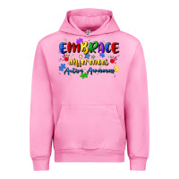 Fuchsia Pink embrace differences Urban Hoodie - Artiststas