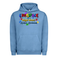 Pigment Pebble Blue embrace differences Urban Hoodie - Artiststas