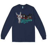 Navy hair hustler2 Long Sleeve Tee - SublimationCraftShop