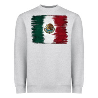 Heather Grey Mexican Flag Heavyweight Sweatshirt - RanaPortraitStore