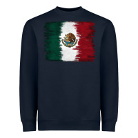 Navy Mexican Flag Heavyweight Sweatshirt - RanaPortraitStore