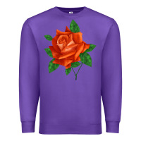 Purple tropicana rose Premium Sweatshirt - LillyAllenDesigns