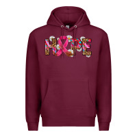 Burgundy hope and cancer ribbon Premium Hoodie - AdoDesignShop