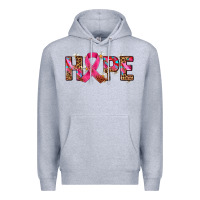 Heather Grey hope and cancer ribbon Premium Hoodie - AdoDesignShop