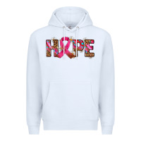 White hope and cancer ribbon Premium Hoodie - AdoDesignShop