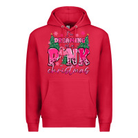 Cardinal i'm dreaming of a pink christmas flamingo Premium Hoodie - MaliasSmallBusiness