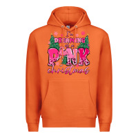 Carrot i'm dreaming of a pink christmas flamingo Premium Hoodie - MaliasSmallBusiness