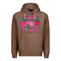 Chestnut i'm dreaming of a pink christmas flamingo Premium Hoodie - MaliasSmallBusiness
