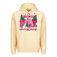 Pina Colada i'm dreaming of a pink christmas flamingo Premium Hoodie - MaliasSmallBusiness