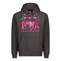 Smoke i'm dreaming of a pink christmas flamingo Premium Hoodie - MaliasSmallBusiness