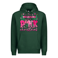 Sports Green i'm dreaming of a pink christmas flamingo Premium Hoodie - MaliasSmallBusiness
