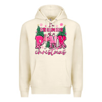 Tofu i'm dreaming of a pink christmas flamingo Premium Hoodie - MaliasSmallBusiness
