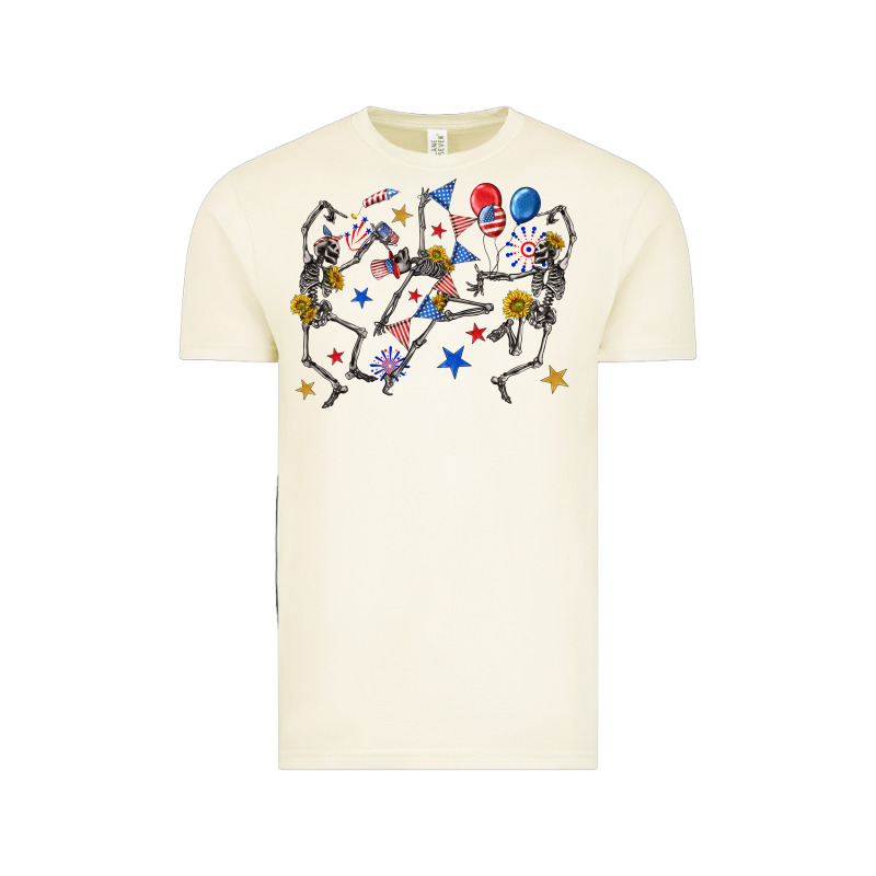 Fourth Of July Dancing Skeleton Vintage Tee by texasbilliewilder | Teevron