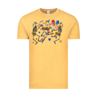 Vintage Mustard fourth of july dancing skeleton Vintage Tee - texasbilliewilder
