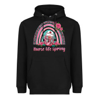 Black nurse life spring rainbow Heavyweight Hoodie - BarkalooDesign