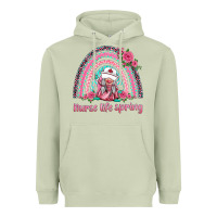 Matcha nurse life spring rainbow Heavyweight Hoodie - BarkalooDesign