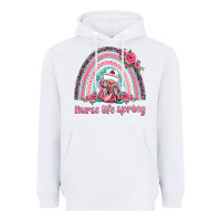 White nurse life spring rainbow Heavyweight Hoodie - BarkalooDesign