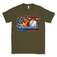 Army Green western american flag baseball Classic Tee - HRA Design Shop