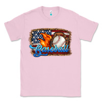 Bubblegum Pink western american flag baseball Classic Tee - HRA Design Shop