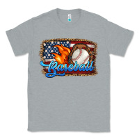 Heather Grey western american flag baseball Classic Tee - HRA Design Shop
