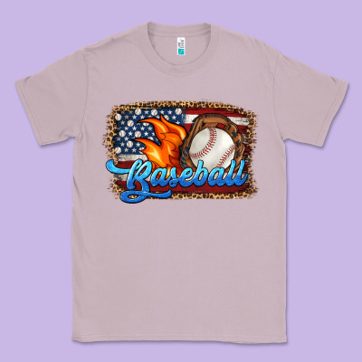 Western American Flag Baseball Classic Tee Designed By Hra Design Shop