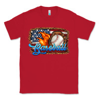 Red western american flag baseball Classic Tee - HRA Design Shop