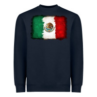 Navy Mexican flag Heavyweight Sweatshirt - RanaPortraitStore