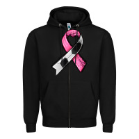Black breast cancer sport ribbons Zipper Hoodie - AdoDesignShop