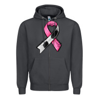 Smoke breast cancer sport ribbons Zipper Hoodie - AdoDesignShop