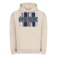 Pigment French Oak new york baseball team spirit brushstrokes Urban Hoodie - Artiststas