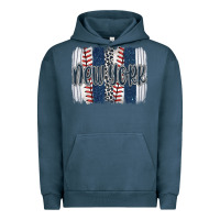 Pigment Midnight Navy new york baseball team spirit brushstrokes Urban Hoodie - Artiststas