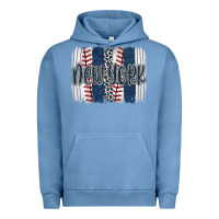 Pigment Pebble Blue new york baseball team spirit brushstrokes Urban Hoodie - Artiststas