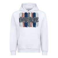 White new york baseball team spirit brushstrokes Urban Hoodie - Artiststas