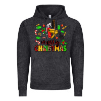 Vintage Black merry christmas hair Vintage Hoodie - MaliasSmallBusiness