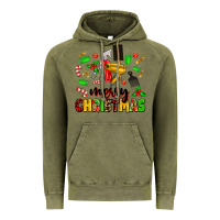 Vintage Olive merry christmas hair Vintage Hoodie - MaliasSmallBusiness
