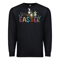 Black cross rabbit gnomes happy easter Premium Sweatshirt - Jasminsmagicworld