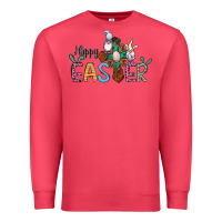 Cardinal cross rabbit gnomes happy easter Premium Sweatshirt - Jasminsmagicworld