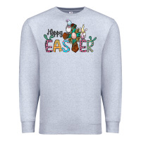 Heather Grey cross rabbit gnomes happy easter Premium Sweatshirt - Jasminsmagicworld