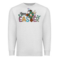 Oatmeal Heather cross rabbit gnomes happy easter Premium Sweatshirt - Jasminsmagicworld