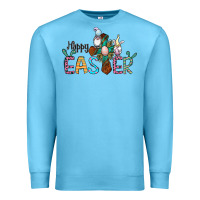 Ocean Blue cross rabbit gnomes happy easter Premium Sweatshirt - Jasminsmagicworld