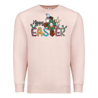 Pale Pink cross rabbit gnomes happy easter Premium Sweatshirt - Jasminsmagicworld
