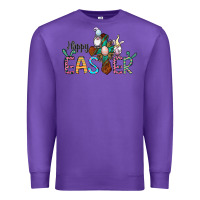 Purple cross rabbit gnomes happy easter Premium Sweatshirt - Jasminsmagicworld