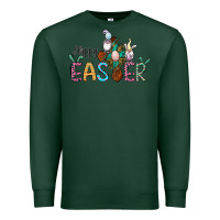 Sports Green cross rabbit gnomes happy easter Premium Sweatshirt - Jasminsmagicworld