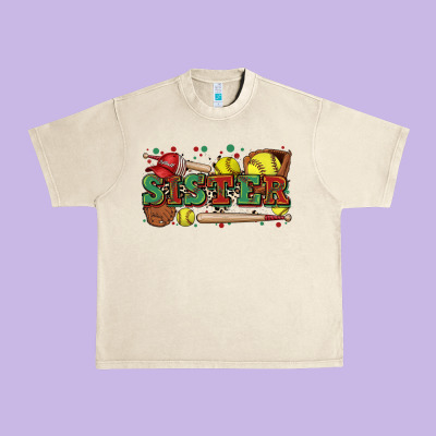 Sister Softball Urban Heavy Tee Designed By Zillion Design Studio