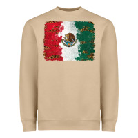 Mushroom Mexican Flag With Leopard Heavyweight Sweatshirt - RanaPortraitStore