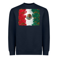 Navy Mexican Flag With Leopard Heavyweight Sweatshirt - RanaPortraitStore
