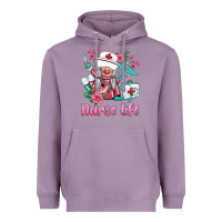 Lavender nurse gnomies nurse  life spring Heavyweight Hoodie - BarkalooDesign