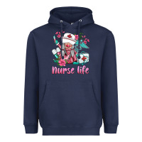Navy nurse gnomies nurse  life spring Heavyweight Hoodie - BarkalooDesign