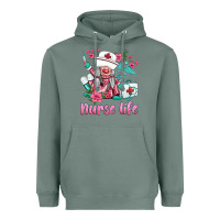 Sage nurse gnomies nurse  life spring Heavyweight Hoodie - BarkalooDesign
