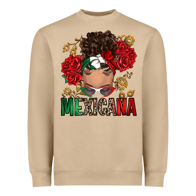 Mexicana Latina Messy Bun Heavyweight Sweatshirt by RanaPortraitStore | Teevron